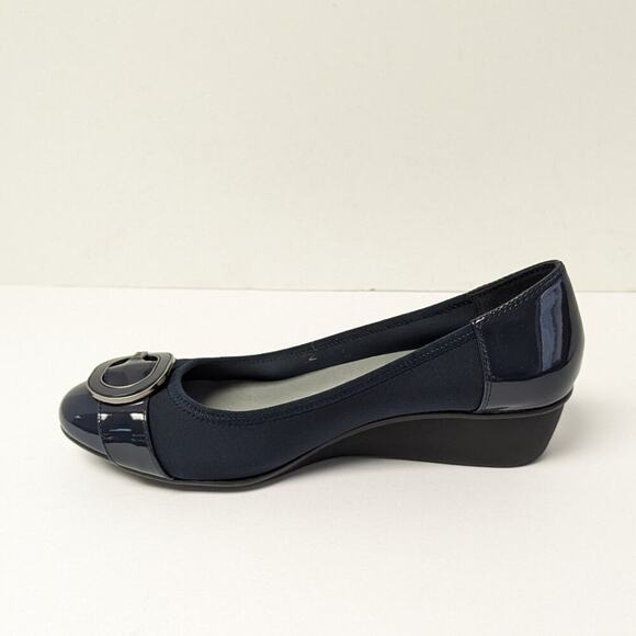 Anne Klein Decklyn Wedge Pumps, Navy, Women's 7.5 - Picture 4 of 6